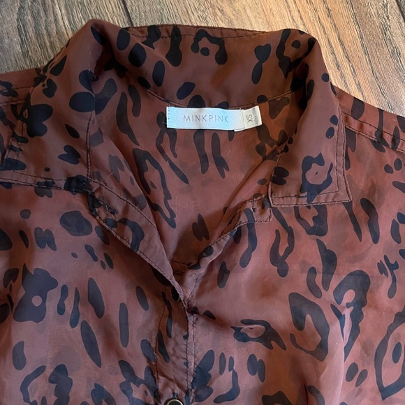 Minkpink leopard chiffon shirt - Picture 2 of 4